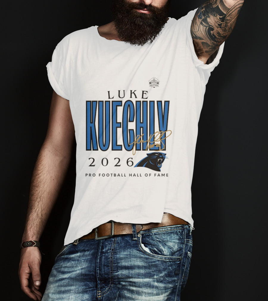 Luke Kuechly Carolina Panthers 2026 Pro Football Hall Of Fame Inductee T-Shirt
