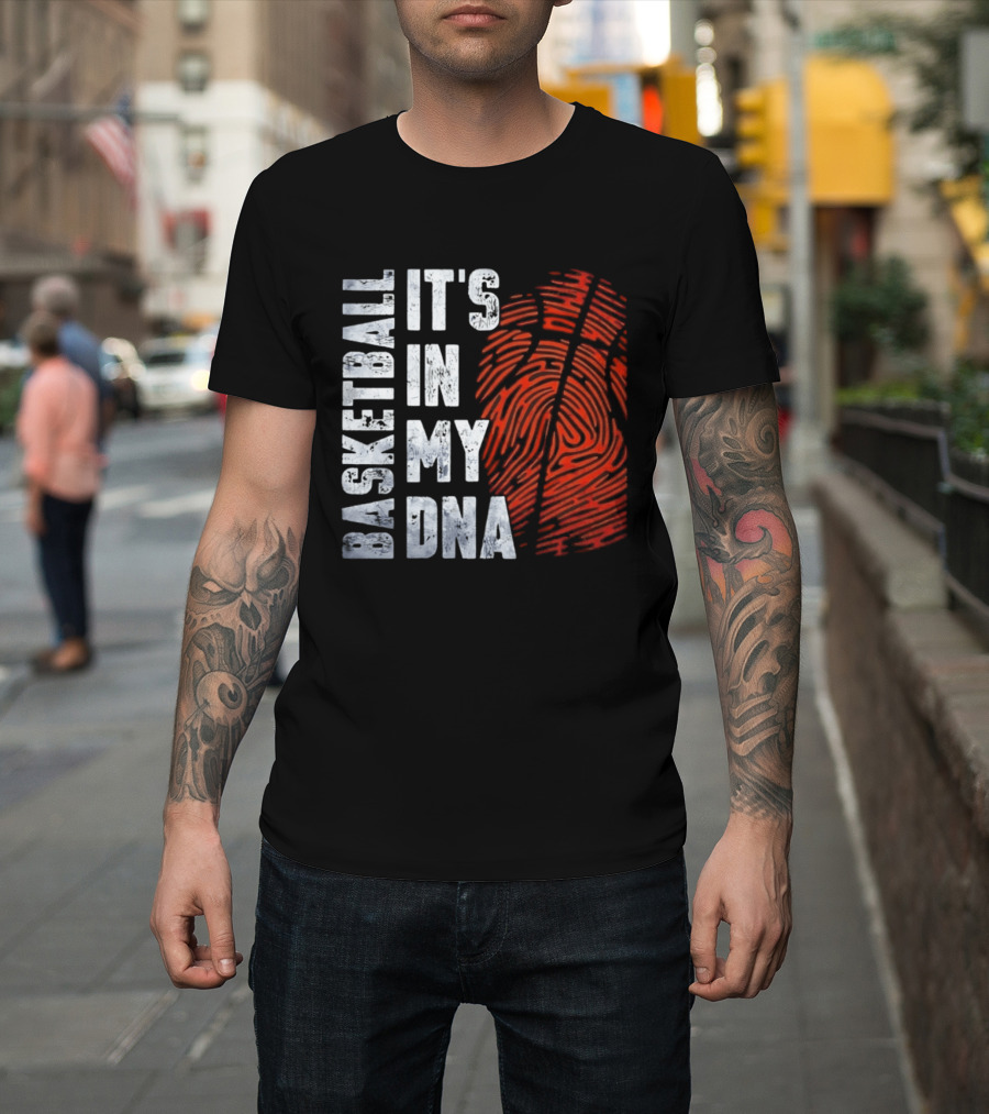Basketball It's In My DNA Fingerprint T-Shirt