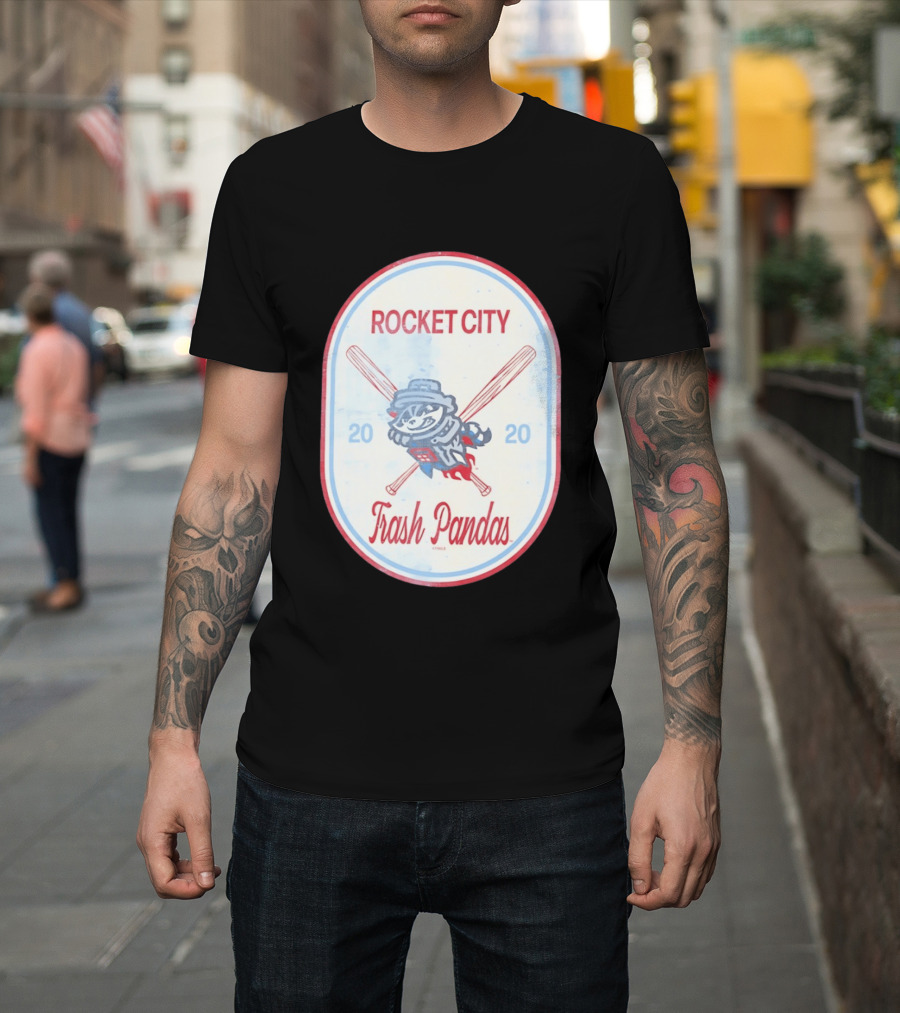 Rocket City Trash Pandas 2020 Raccoon Baseball T-Shirt