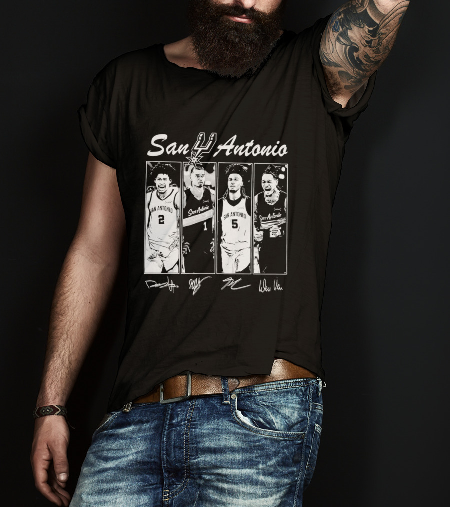 San Antonio Spurs Basketball Signatures And Players Number 2 1 5 T-Shirt