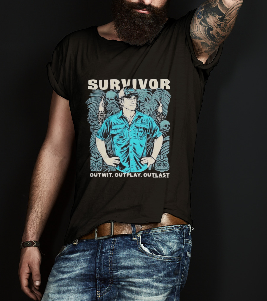 Survivor Jeff Outwit Outplay Outlast Tropical Island Adventure T-Shirt