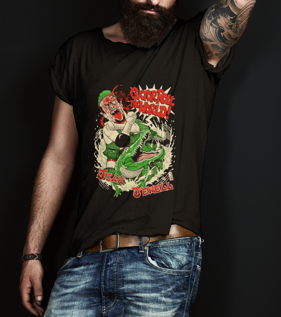 Gator Roll The World Jiah Jewell Wrestling Alligator Comic T-Shirt