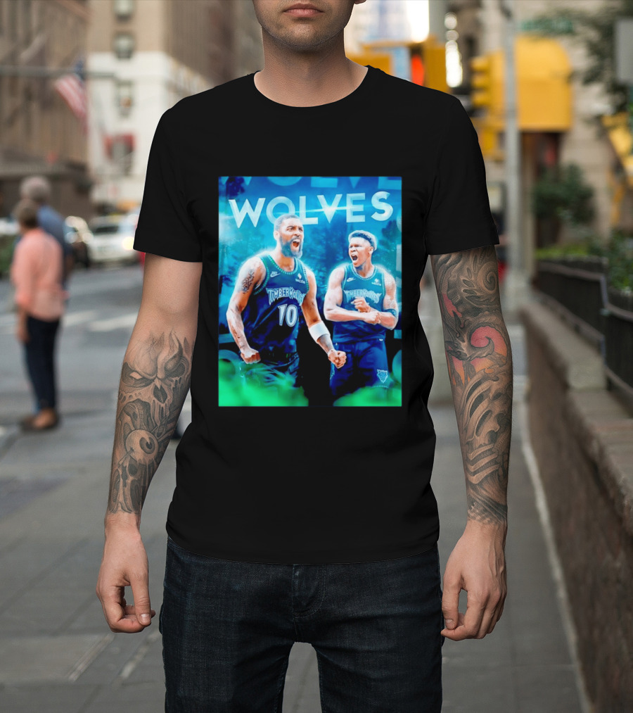 Wolves Timberwolves Kyrie Irving Anthony Edwards Basketball NBA Stars T-Shirt