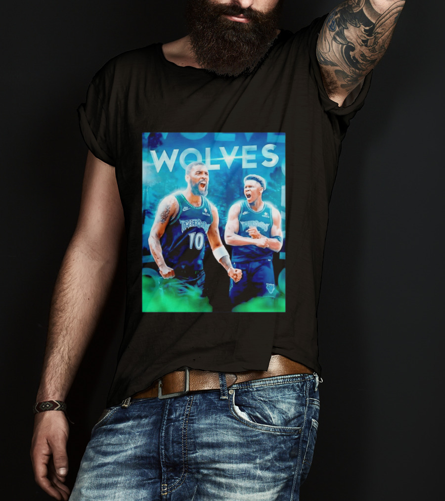 Wolves Timberwolves Kyrie Irving Anthony Edwards Basketball NBA Stars T-Shirt
