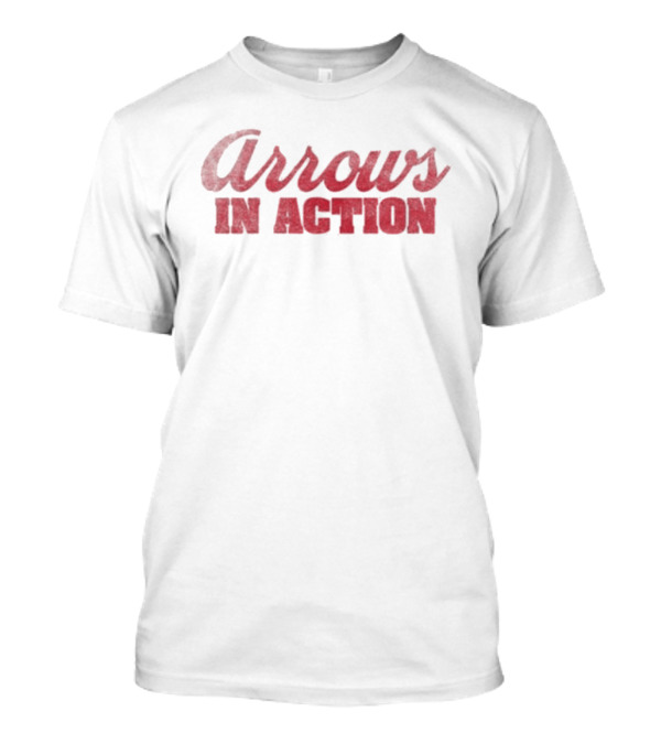 Arrows In Action Red Watercolor Script T-Shirt