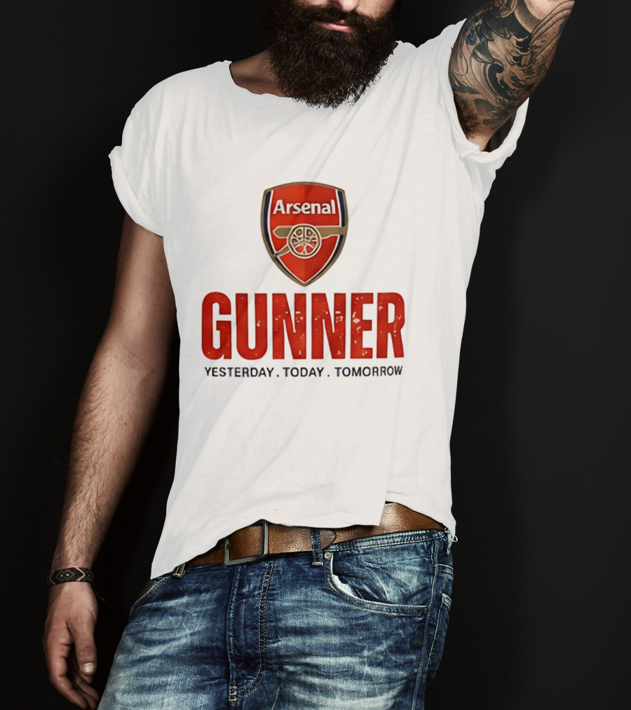 Arsenal Gunner Emblem Yesterday Today Tomorrow T-Shirt