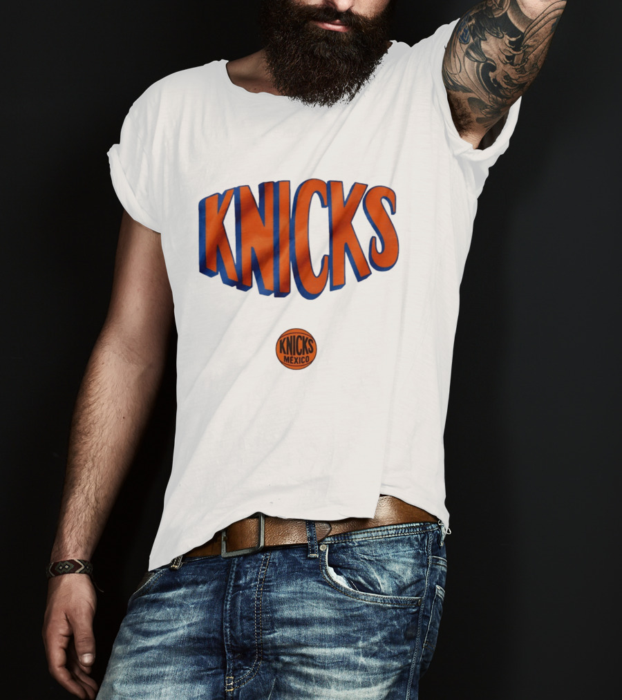 New York Knicks Mexico Basketball Team Knicks Mexico Collaboration T-Shirt