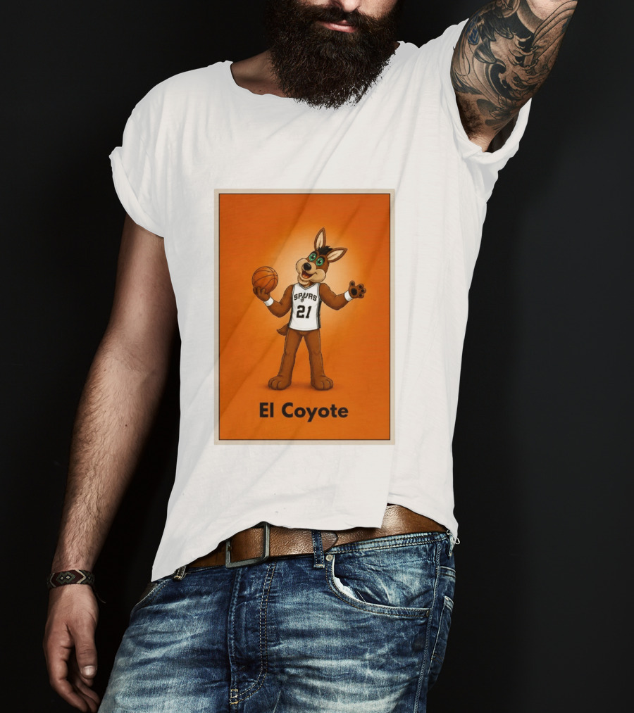 El Coyote Spurs 21 Basketball NBA San Antonio T-Shirt