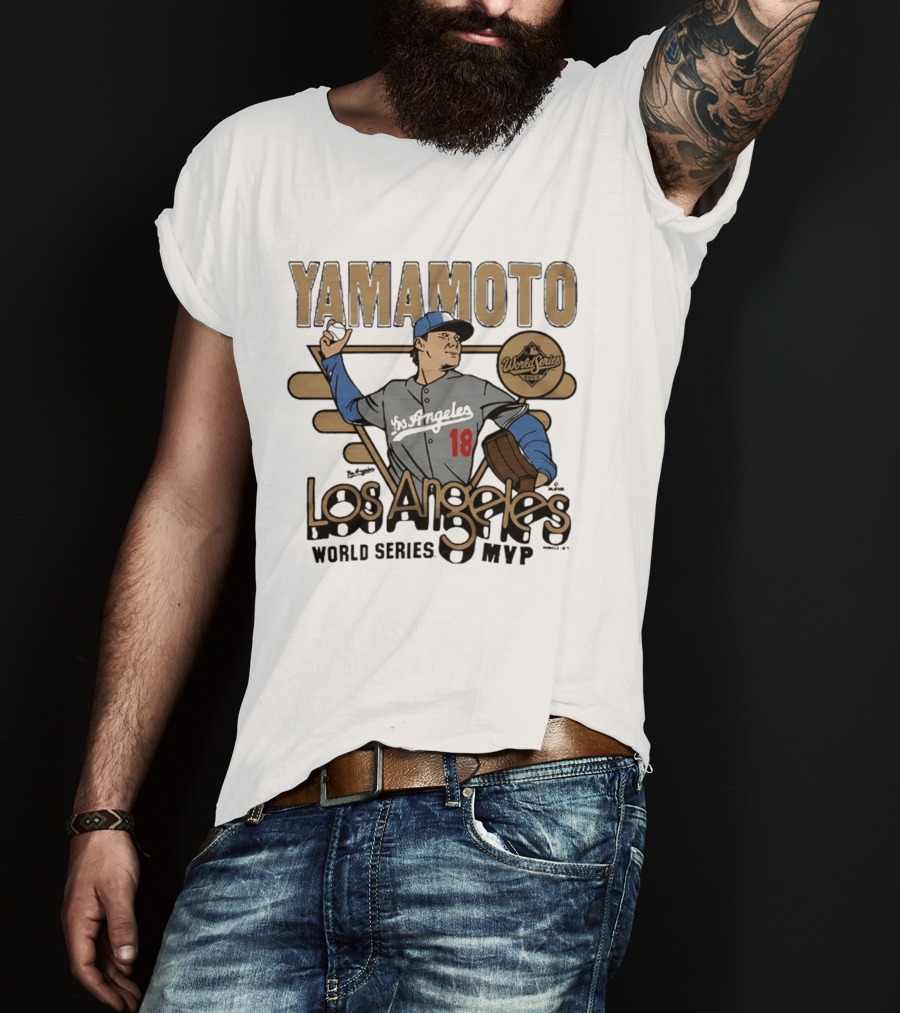 Yamamoto Los Angeles World Series MVP Dodgers Baseball Player T-Shirt