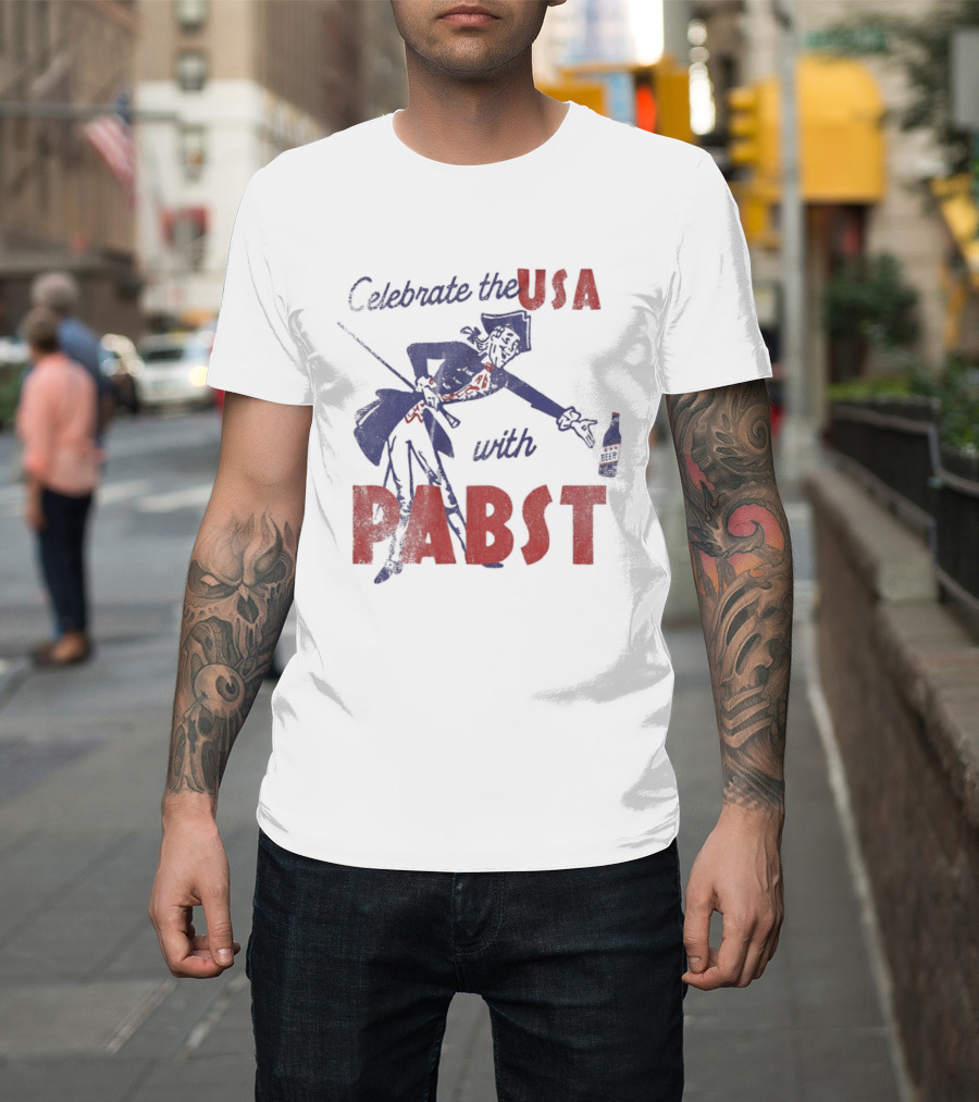 Celebrate The USA With Pabst Patriotic Beer T-Shirt