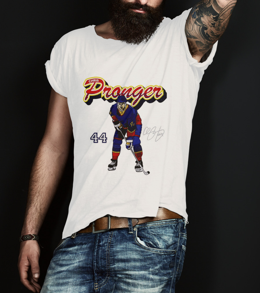 Chris Pronger 44 Edmonton Oilers Hockey Player T-Shirt