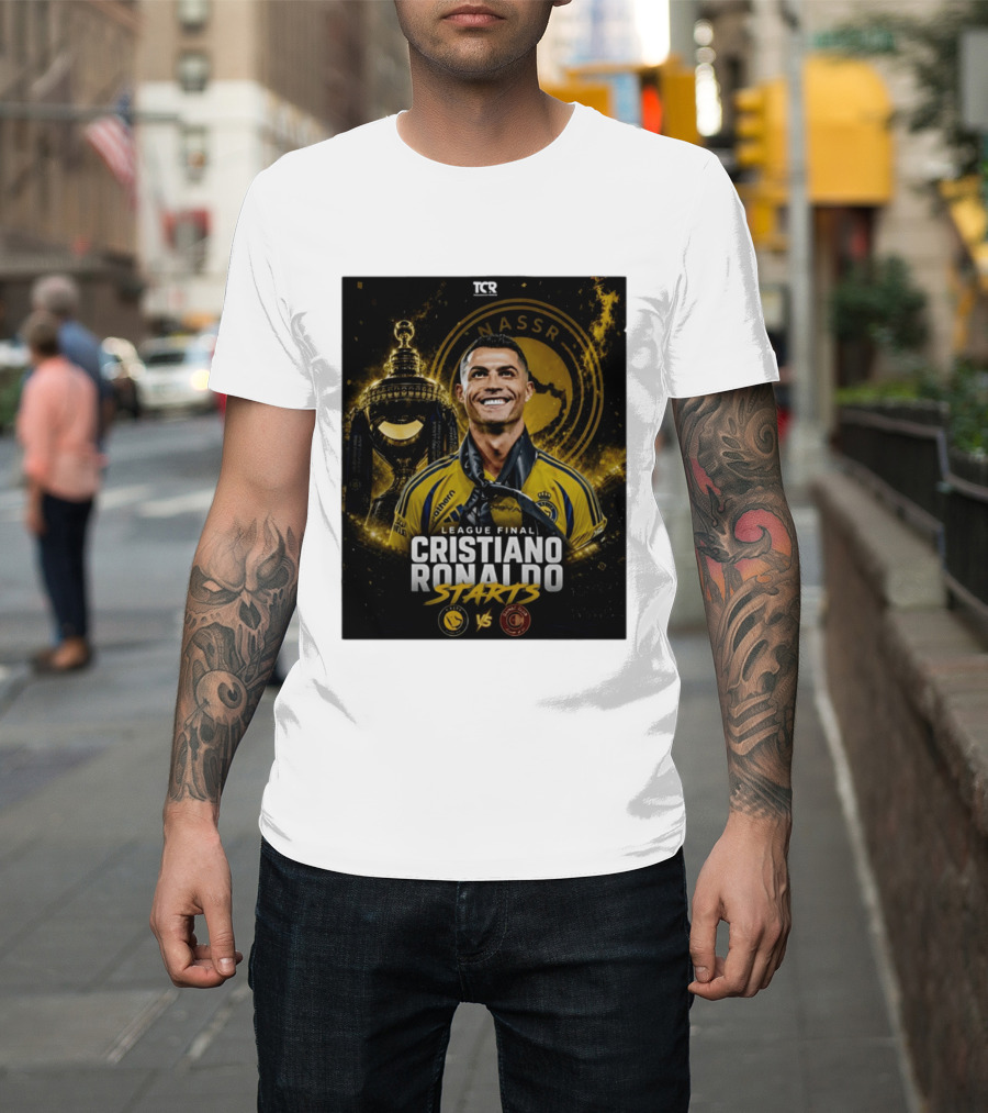 League Final Cristiano Ronaldo Starts Al Nassr Vs Damac Club T-Shirt
