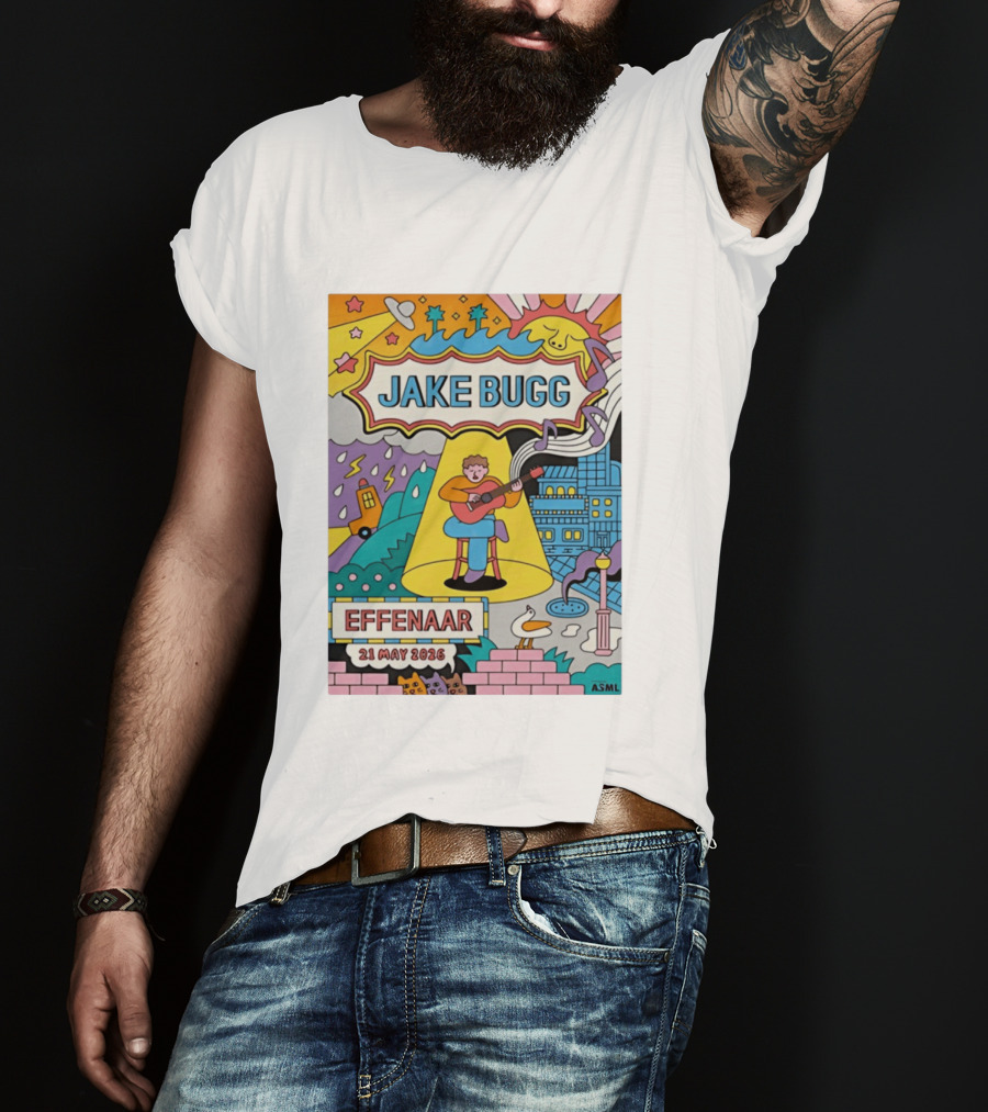 Jake Bugg Effenaar 21 May 2026 Pop Art Style Concert Event T-Shirt