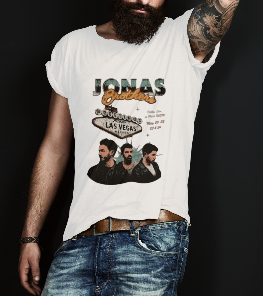 Jonas Brothers Greetings From Las Vegas Nevada May 17 18 2026 Event T-Shirt