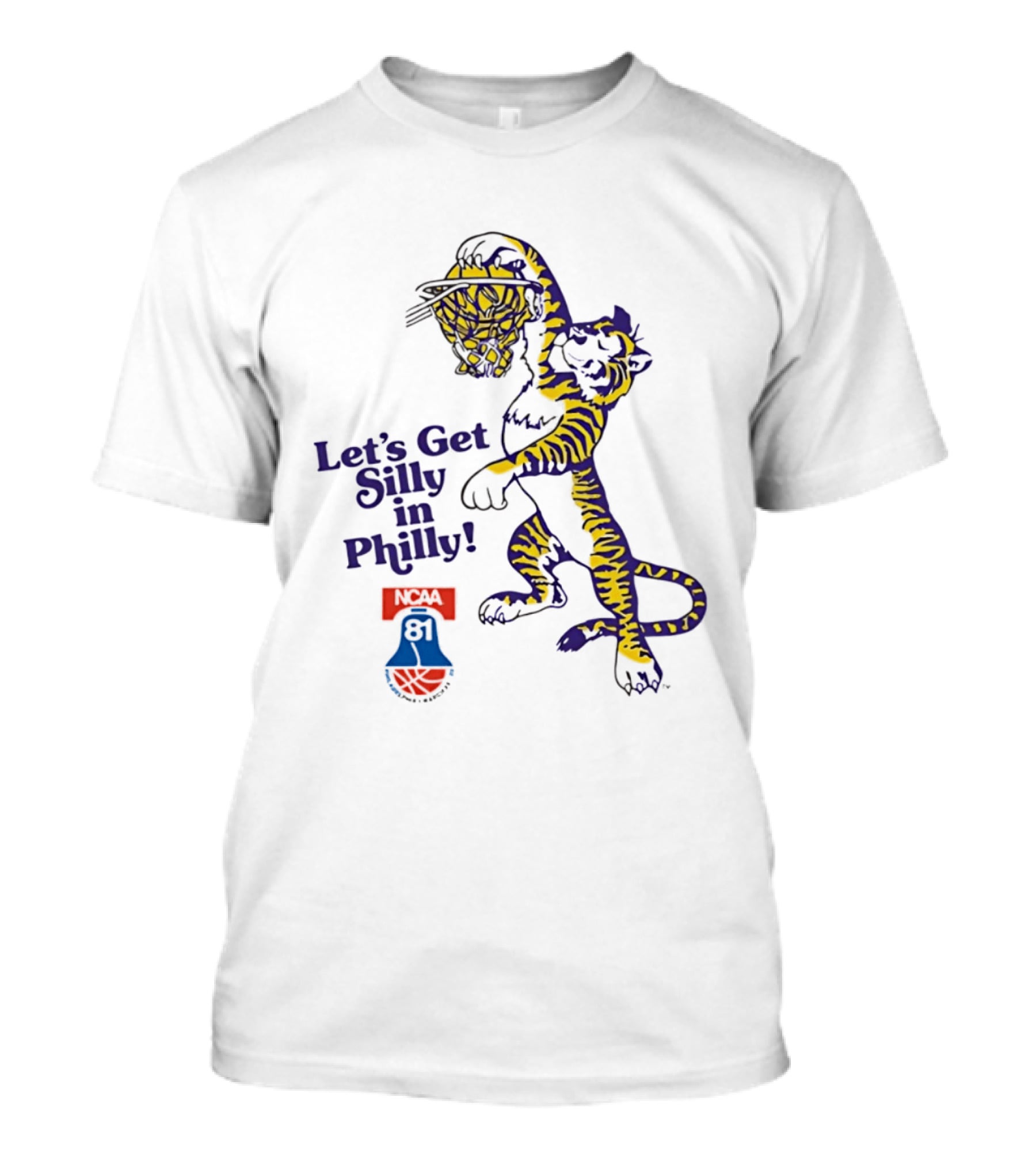 LSU Tigers Let's Get Silly In Philly NCAA 81 Basketball Dunking T-Shirt