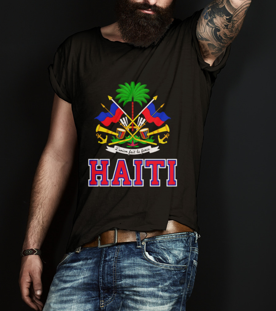 Haiti Coat Of Arms Flag Celebration Haitian Flag Day Independence T-Shirt