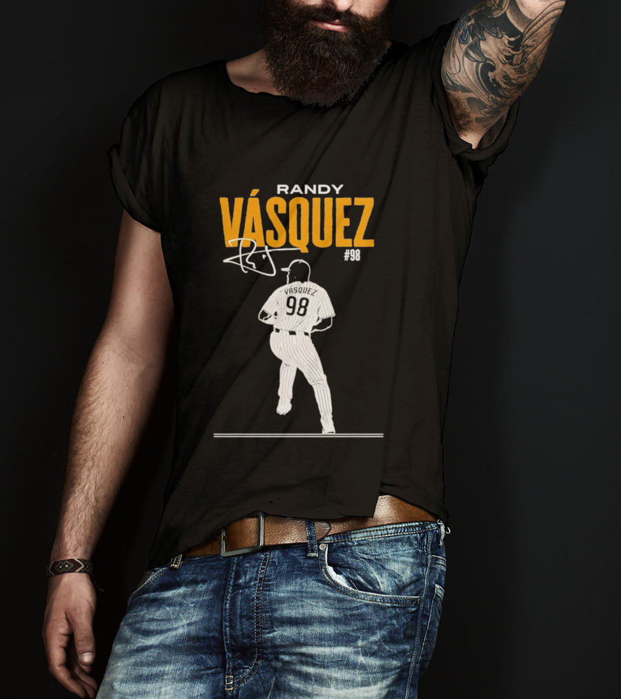 Randy Vázquez 98 San Diego Players Signature T-Shirt