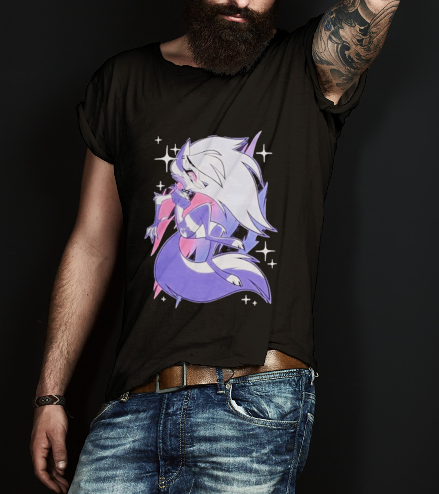 Helluva Boss Loona Bisexual Pride Character Sparkling Aesthetic T-Shirt