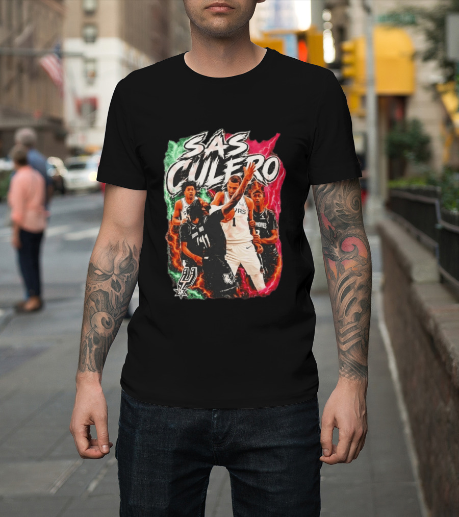 San Antonio Spurs SAS Culero Victor Wembanyama Basketball Players T-Shirt