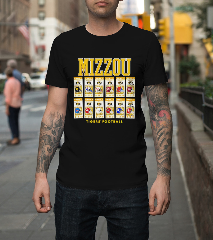Mizzou Tigers 2026 Football Season Schedule Games T-Shirt