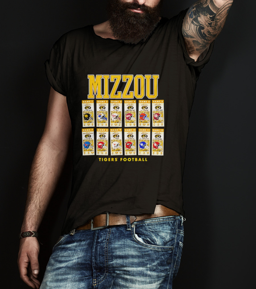Mizzou Tigers 2026 Football Season Schedule Games T-Shirt