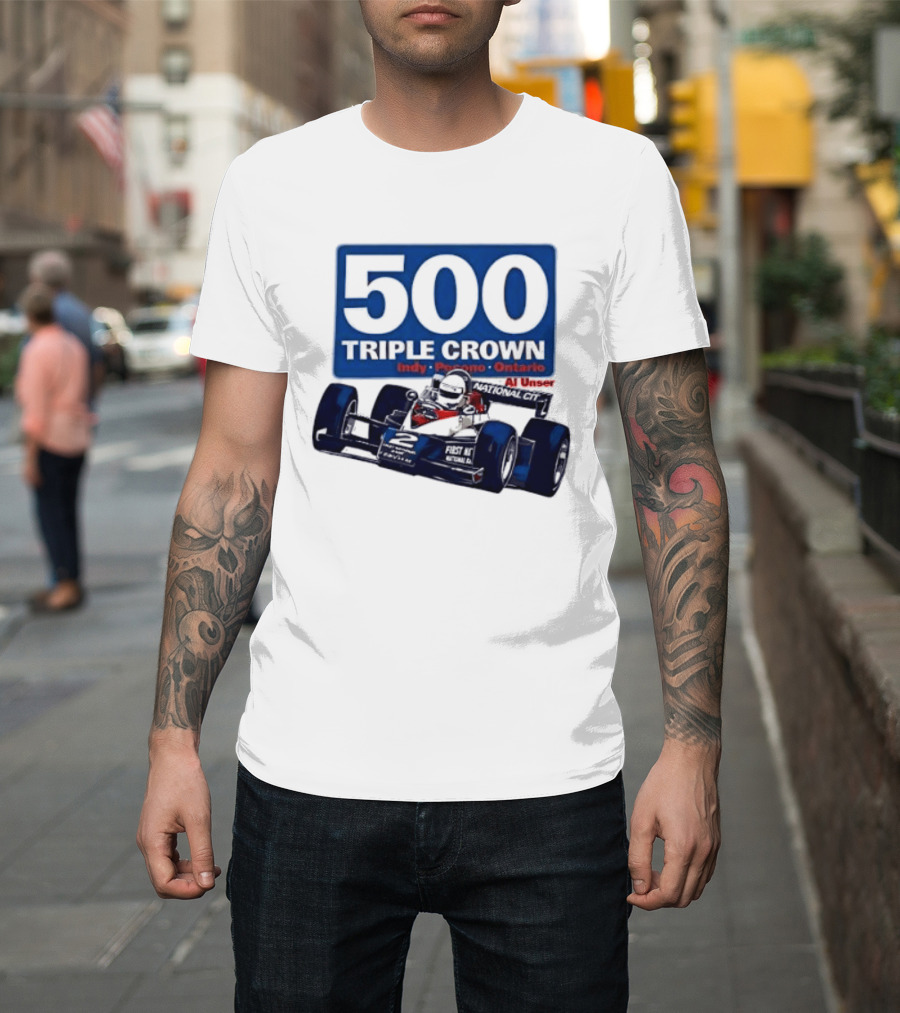 500 Triple Crown Al Unser Indy Pocono Ontario Racing T-Shirt