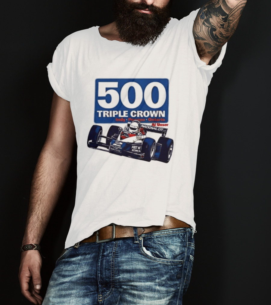 500 Triple Crown Al Unser Indy Pocono Ontario Racing T-Shirt
