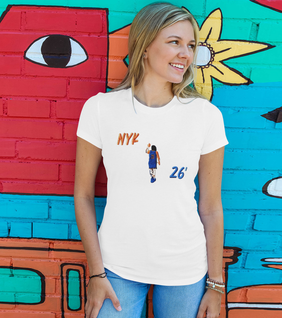NYK Jalen Brunson Caricature 26' Basketball NBA New York Knicks T-Shirt
