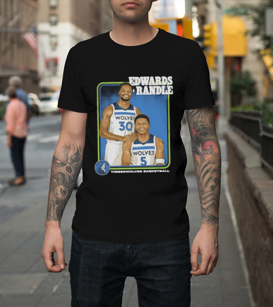 Edwards Randle Wolves 30 5 Basketball Duo T-Shirt