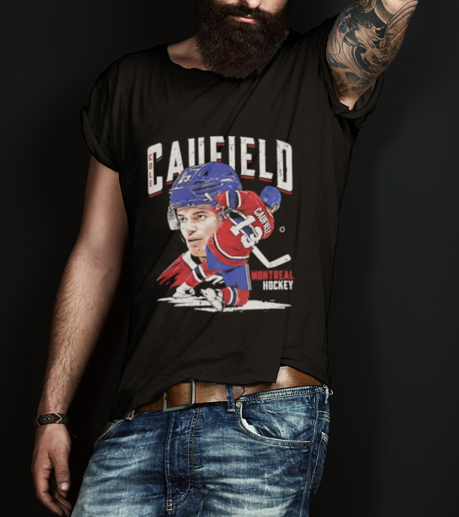 Cole Caufield Montreal Canadiens Hockey 22 Player Dynamic Action T-Shirt