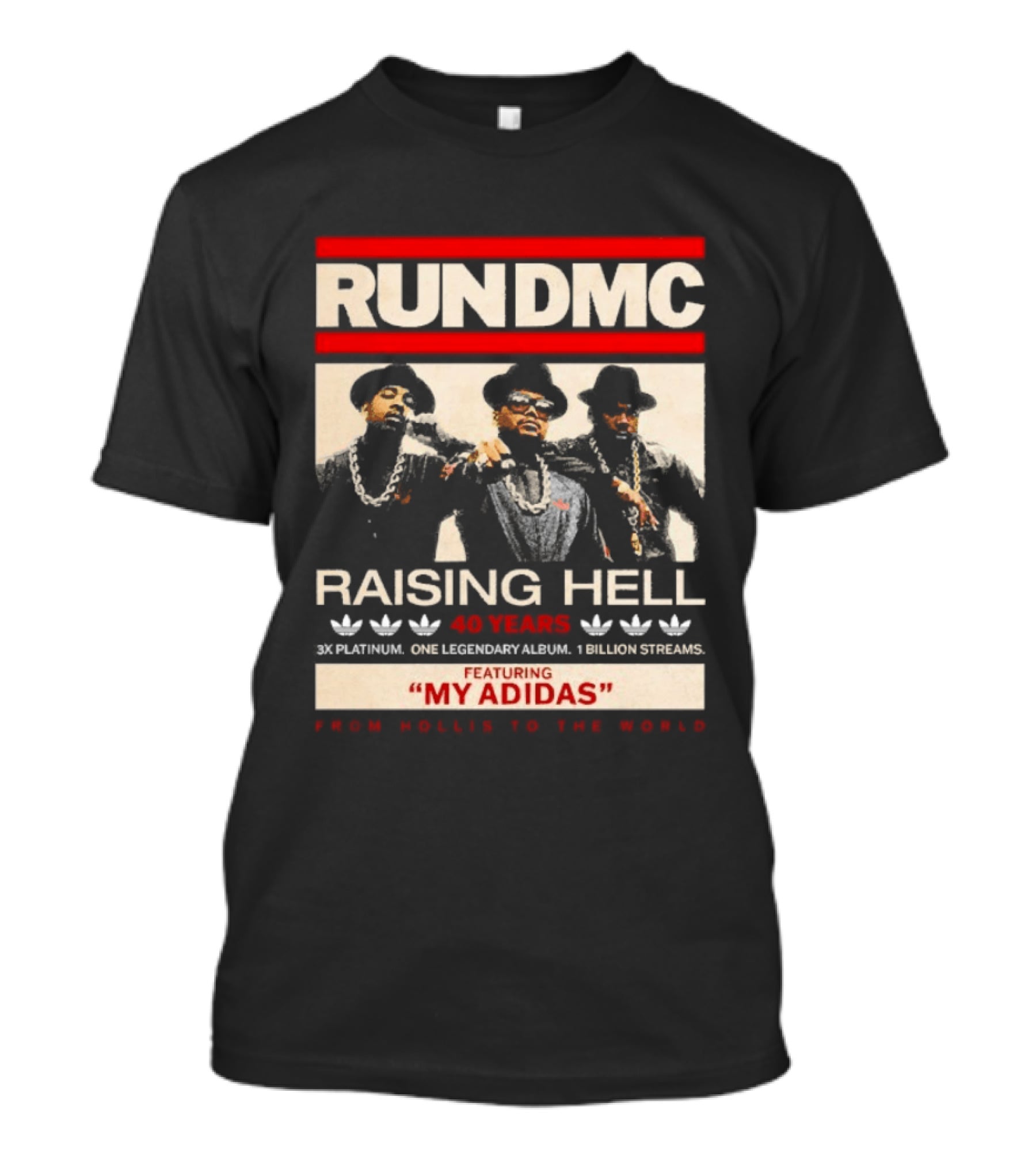 RUN DMC Raising Hell 40 Years My Adidas From Hollis To The World T-Shirt