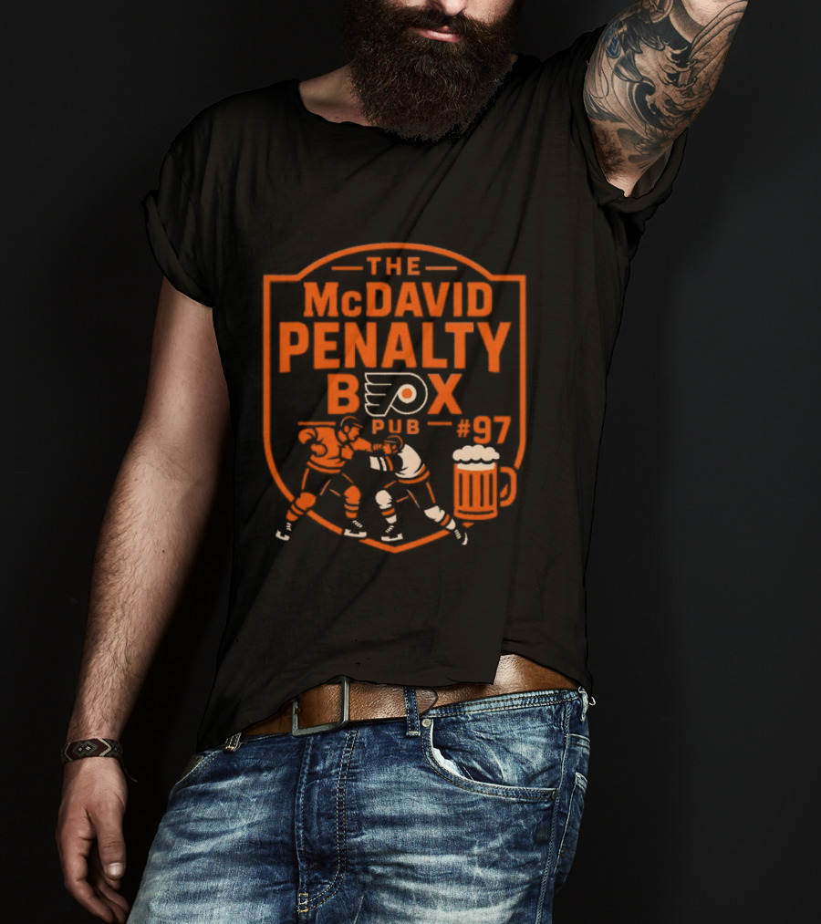 The McDavid Penalty Box Philadelphia Flyers Pub #97 T-Shirt