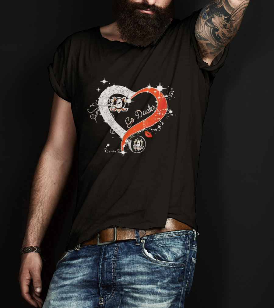 Anaheim Ducks 2026 Go Ducks Heart Motif T-Shirt