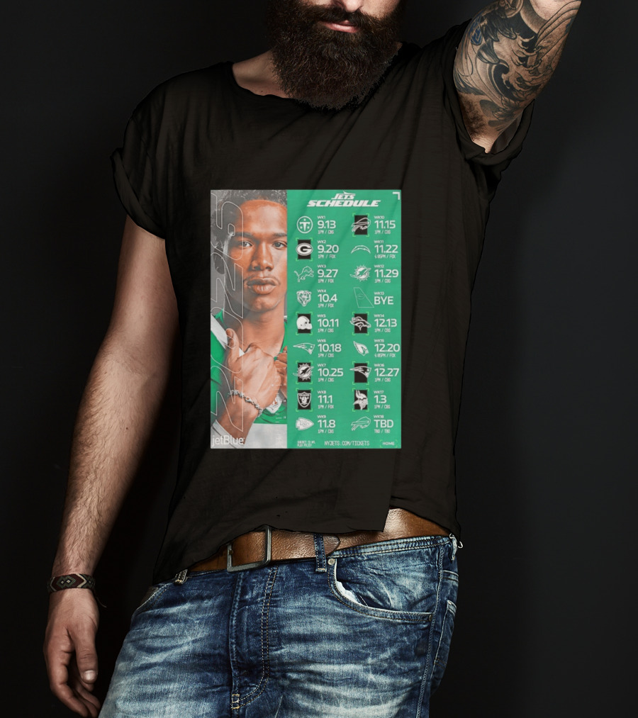 New York Jets 2026 Schedule NFL Matchups And Dates T-Shirt
