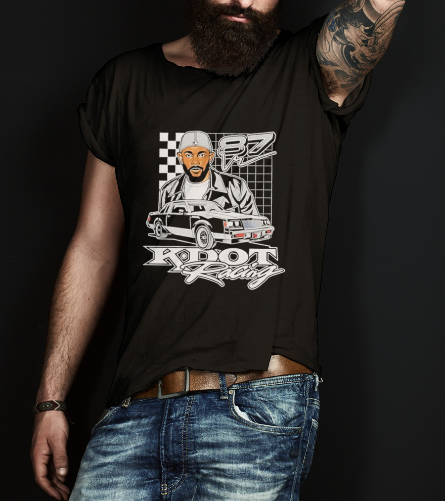 Kendrick Lamar K DOT Racing Graphic F7 Car Checkerboard T-Shirt