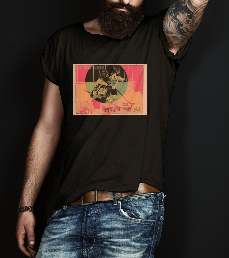 La Victoire De Montréal Hockey Vintage Pop T-Shirt