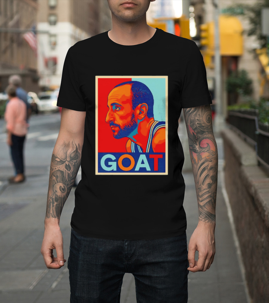 Manu Ginobili GOAT San Antonio Spurs 20 Retro Pop T-Shirt