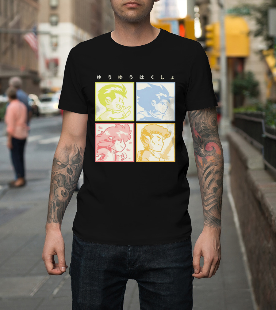 YuYu Hakusho Characters Yusuke Urameshi Hiei Kurama Kazuma Kuwabara T-Shirt