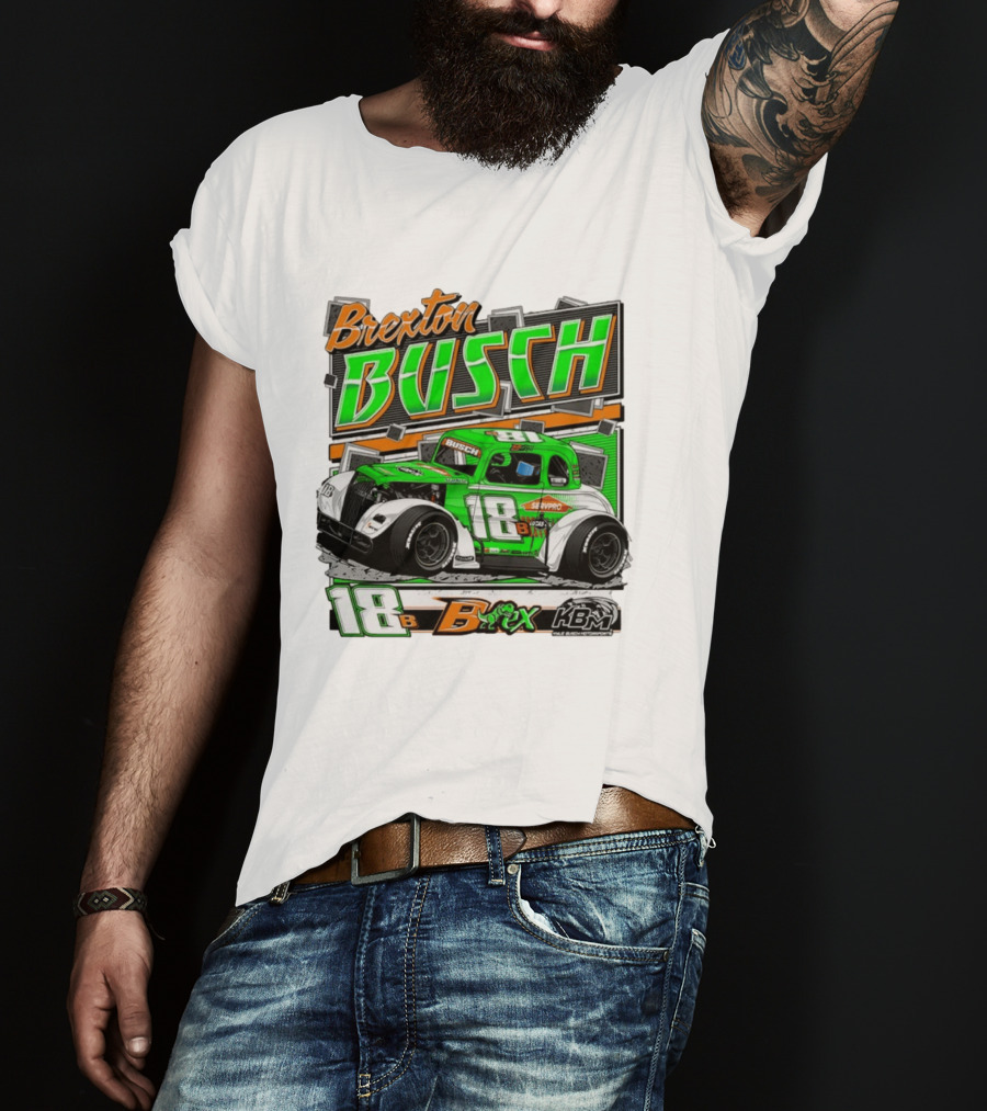 Brexton Busch 18 B Rex KBM Race Car Graphic 2026 T-Shirt