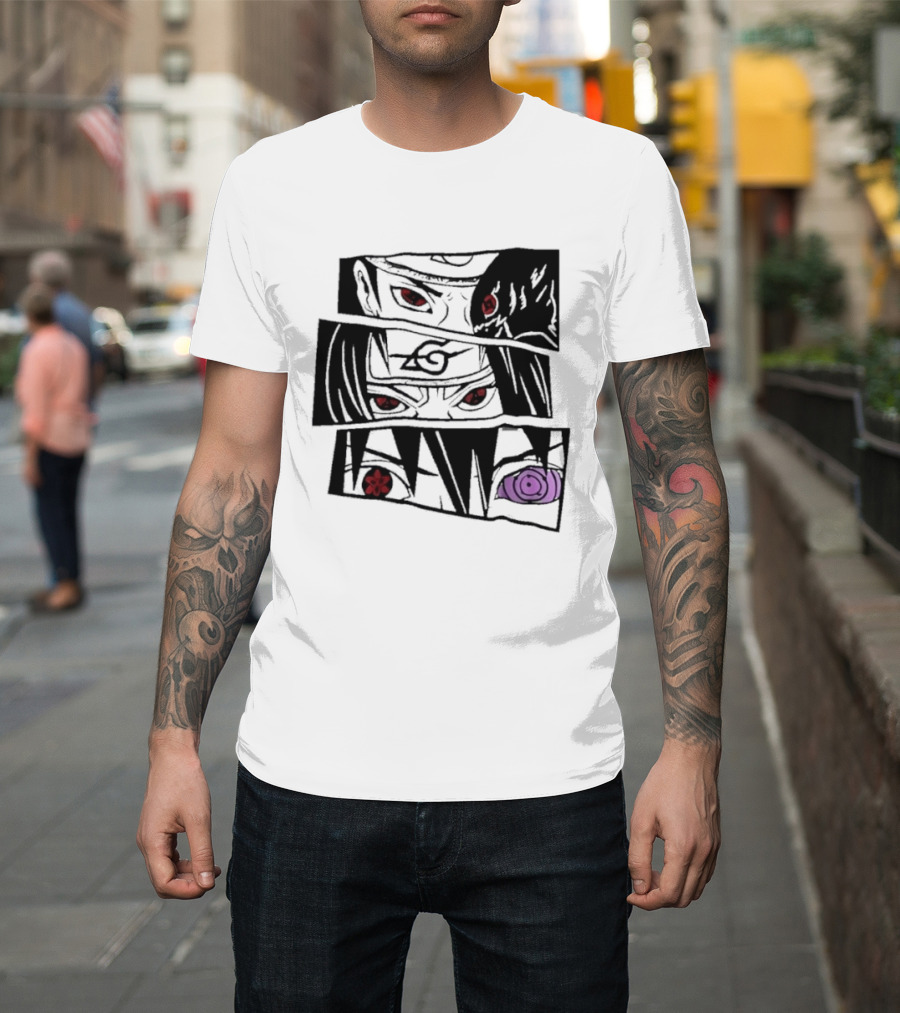 Uchiha Itachi Sasuke Sharingan Rinnegan Eyes Anime Trends 2026 T-Shirt