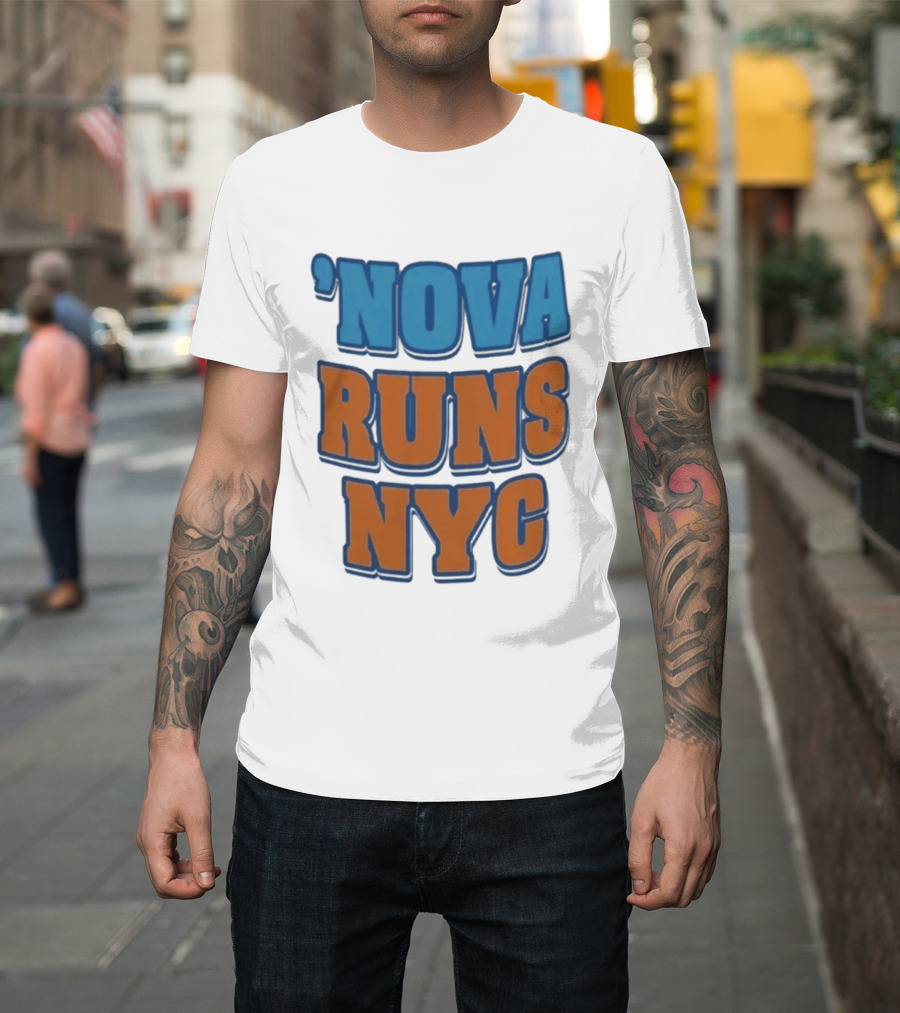 Nova Runs NYC Villanova Basketball Knicks Navy T-Shirt