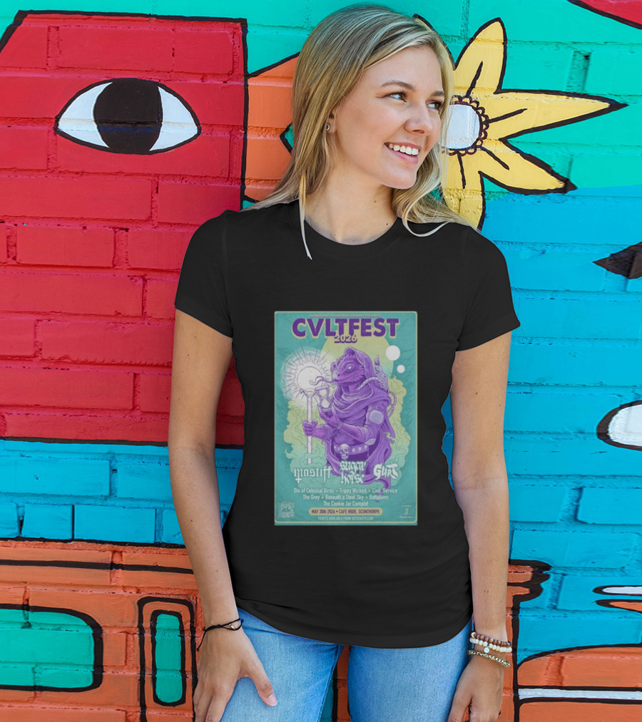 CVLTFEST 2026 Café INDIEpendent Scunthorpe May 30 Tour Featuring Mastiff Snow Gurt T-Shirt