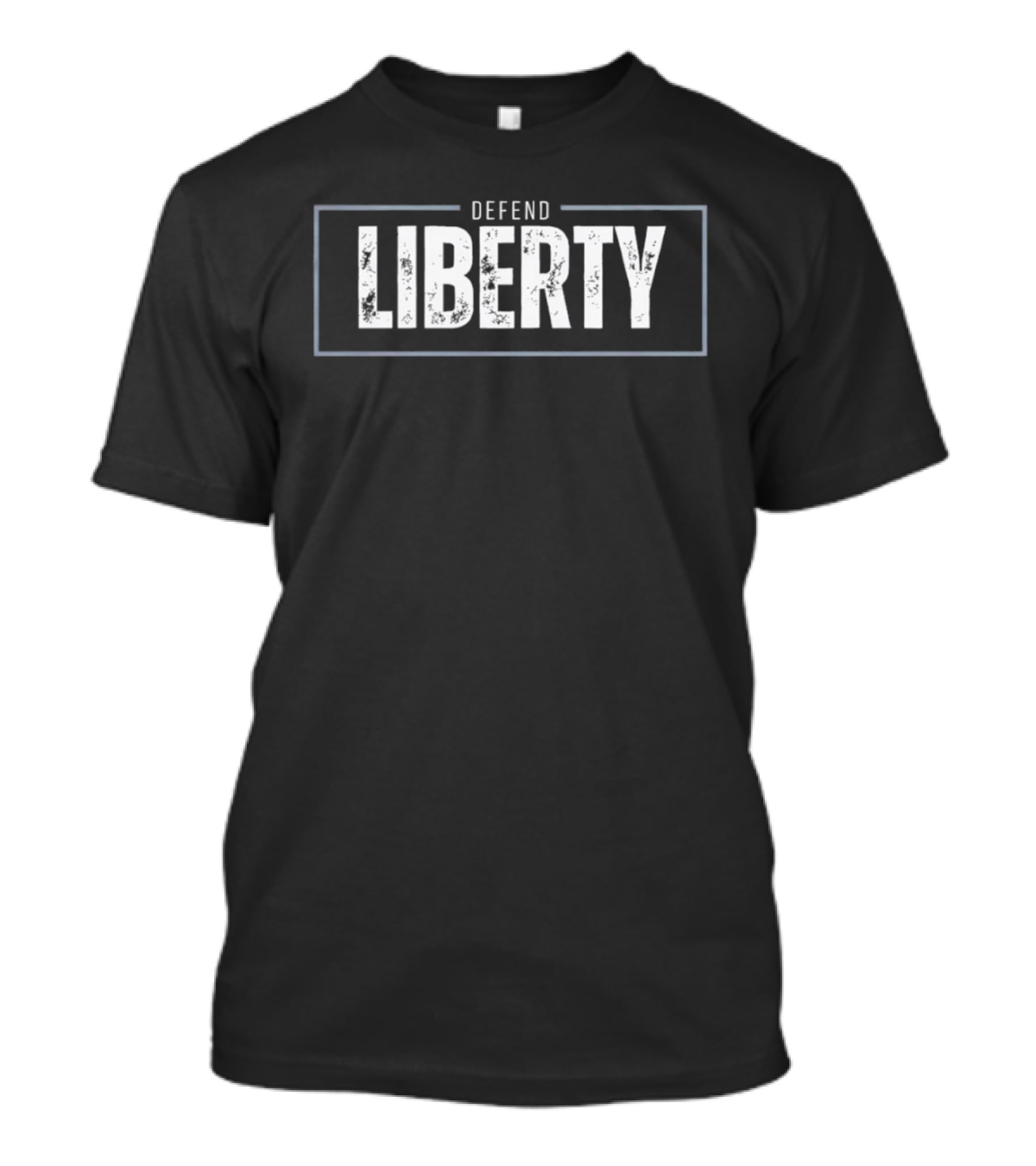 Defend Liberty Bold Text Composition T-Shirt