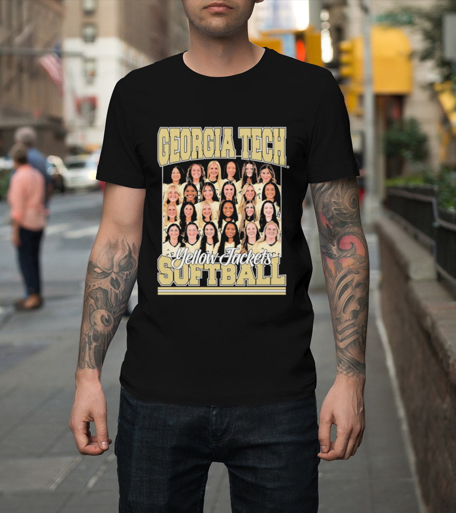 Georgia Tech Yellow Jackets Softball Women's Team Photo T-Shirt