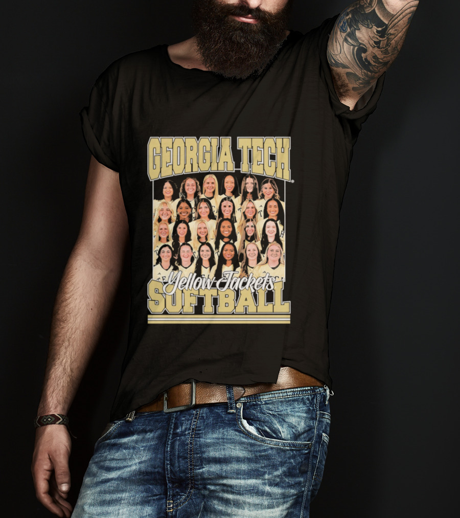 Georgia Tech Yellow Jackets Softball Women's Team Photo T-Shirt