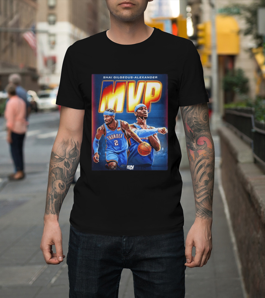 Shai Gilgeous Alexander Thunder MVP Basketball Star T-Shirt