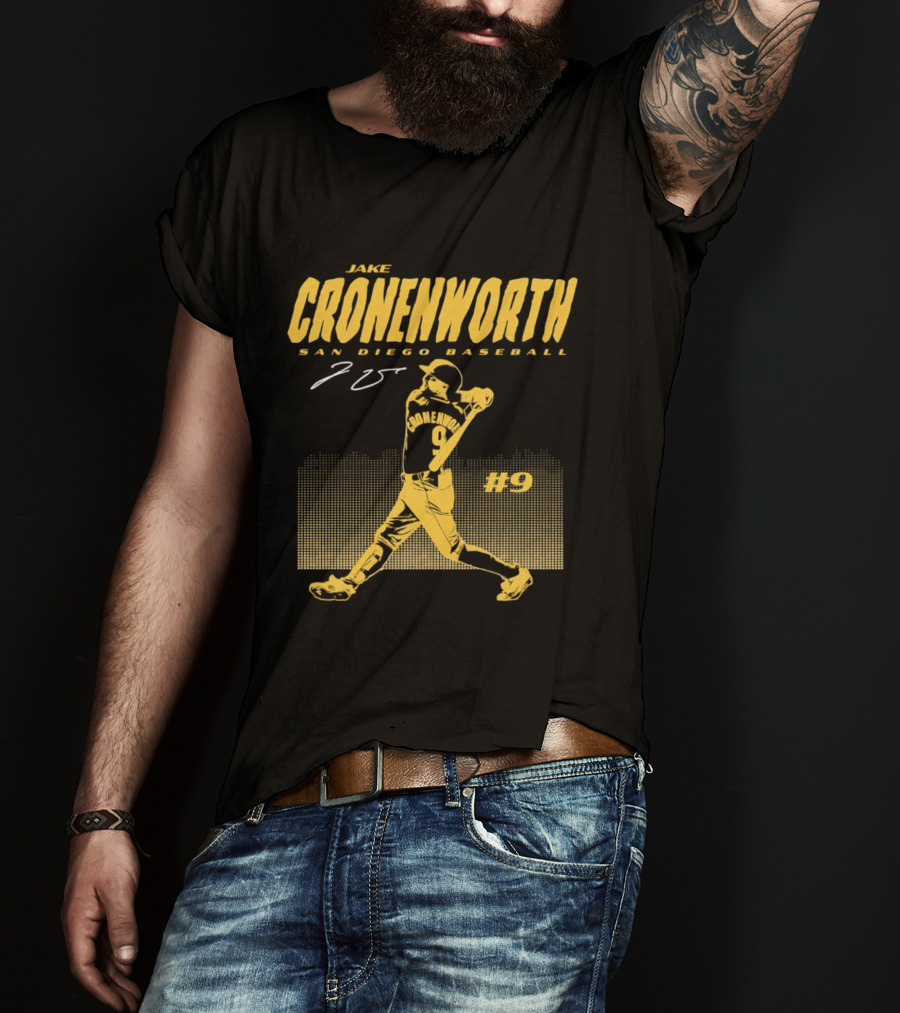 Jake Cronenworth San Diego Baseball 25 Signature Swing #9 T-Shirt