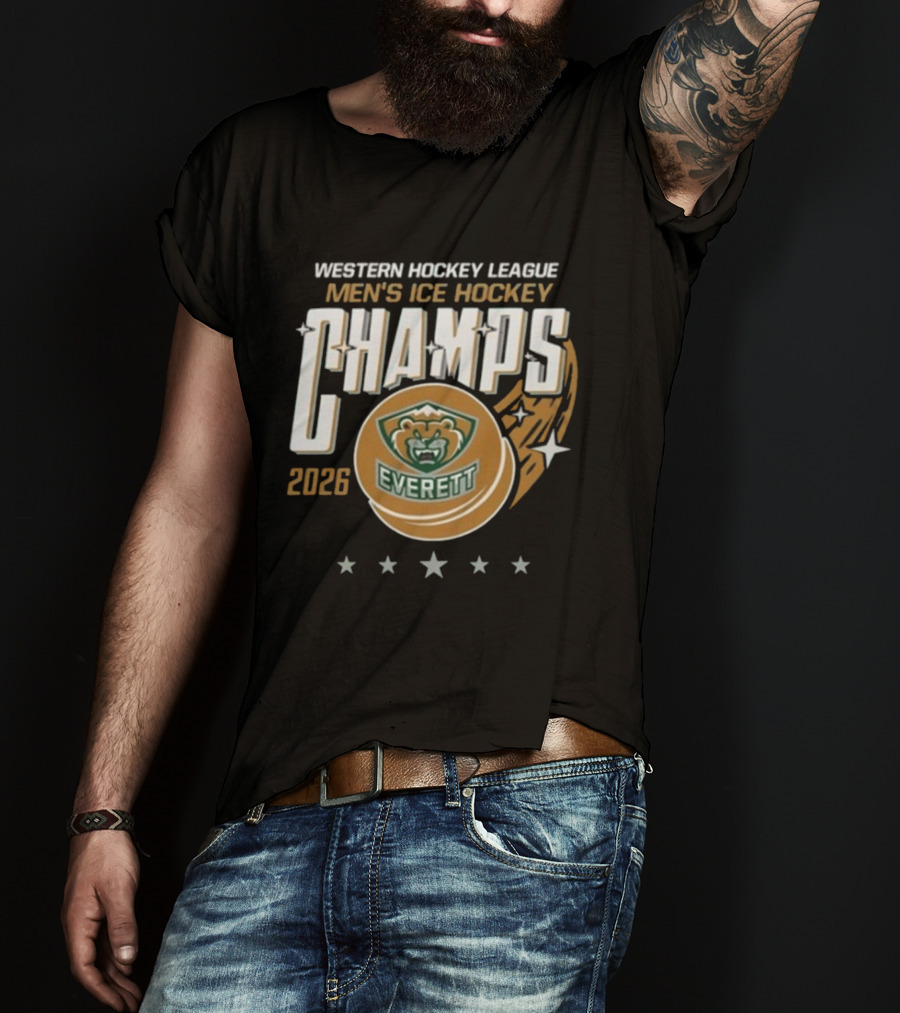 Western Hockey League Men's Ice Hockey Champs 2026 Everett T-Shirt