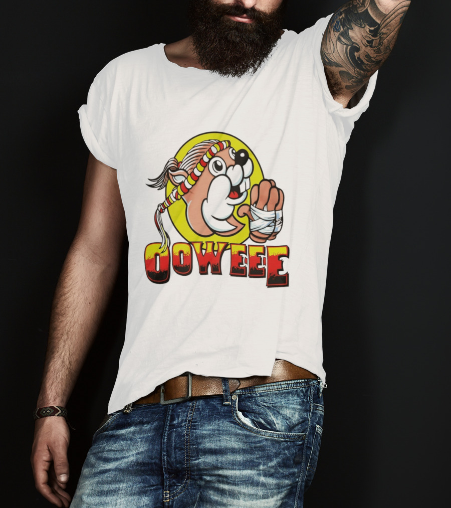 Buc Ees Muay Thai Beaver Ooweee Fighter T-Shirt