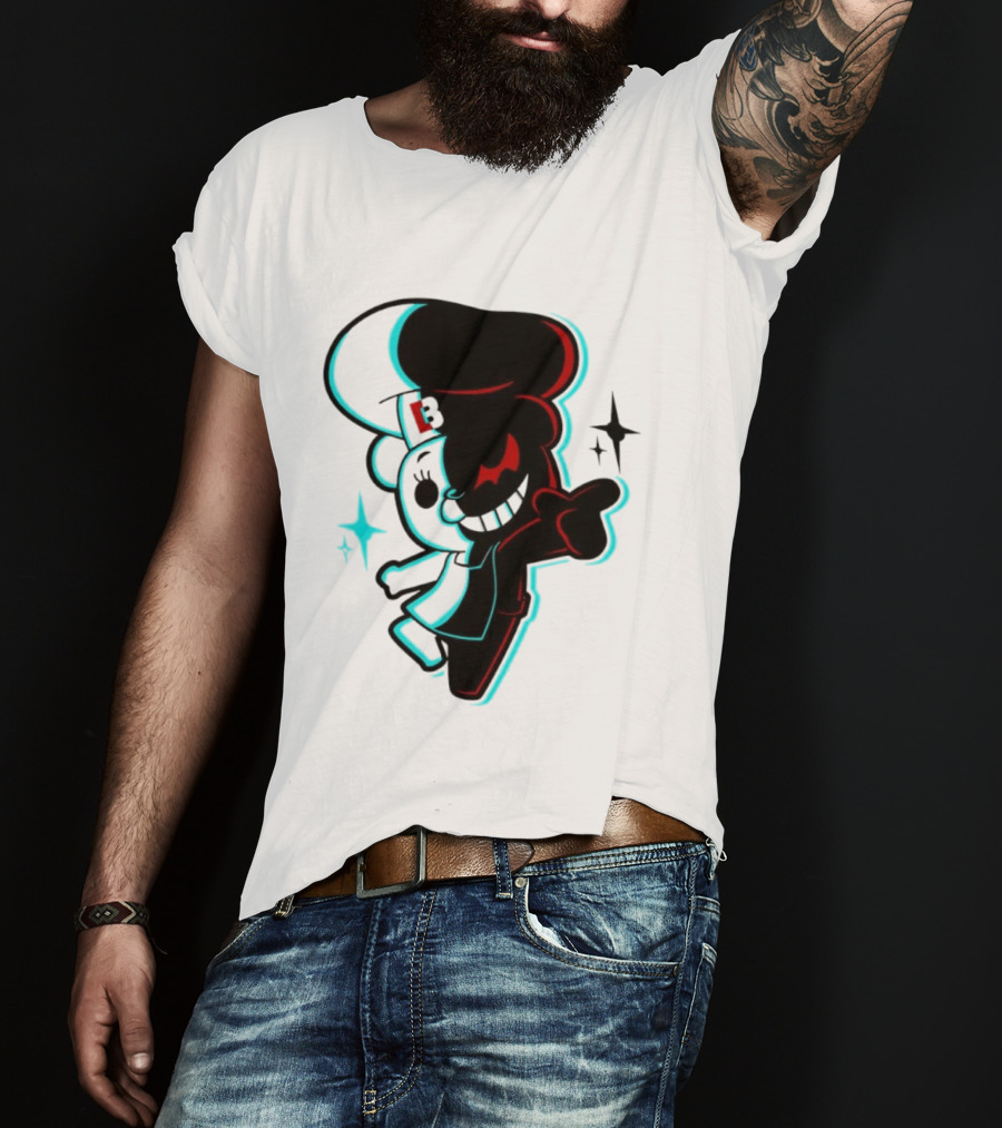 Danganronpa Monokuma Funkin B Symbol Neon T-Shirt